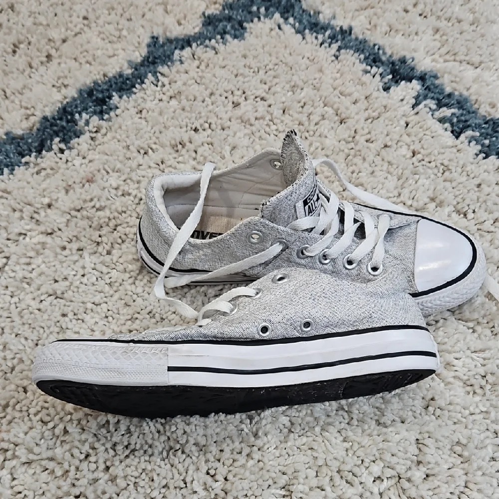 Casual Gray and White Women's Sneakers - Picture 12 of 14
